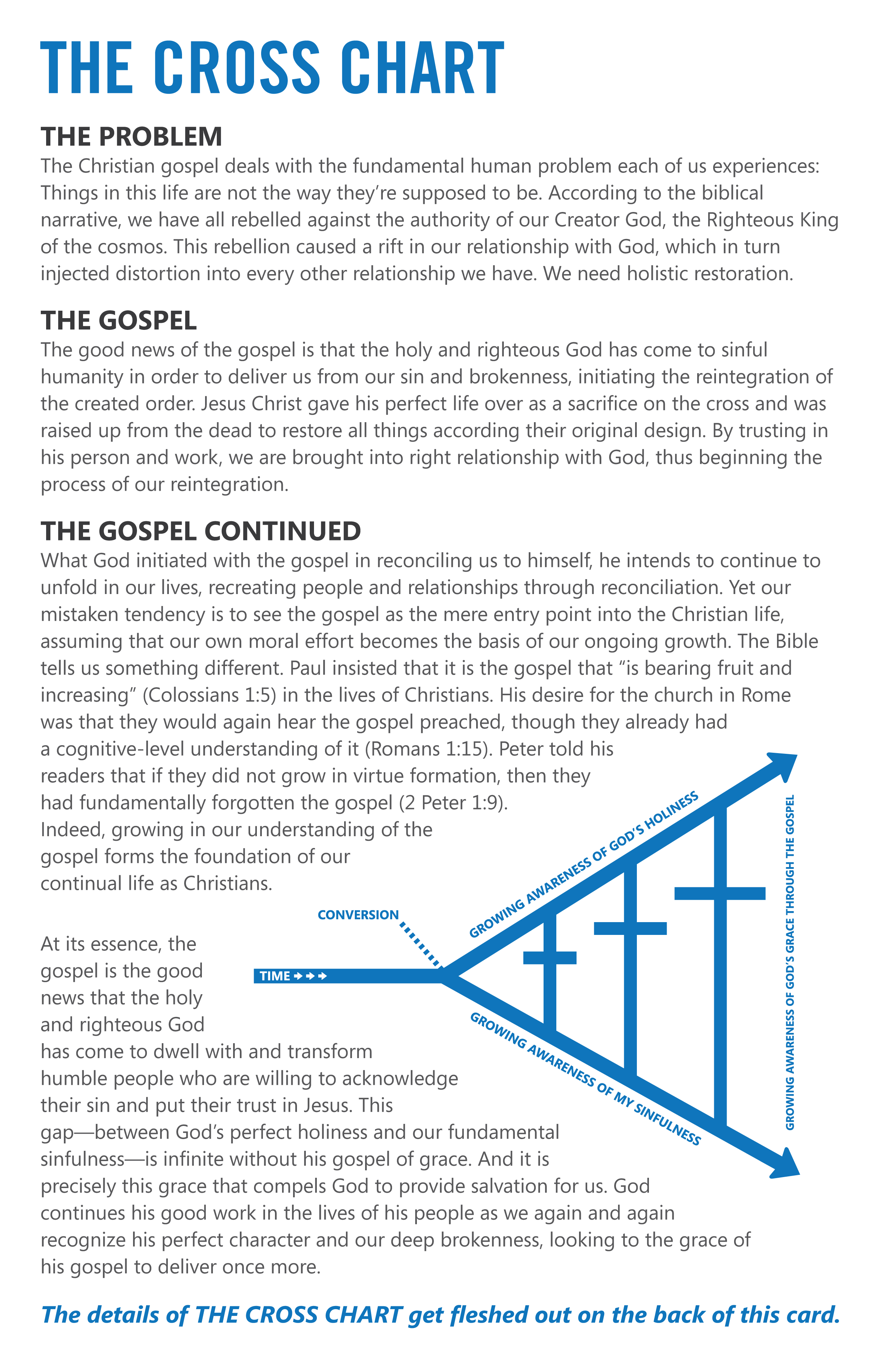 Gospel Centered Life Cross Chart